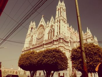 Low angle view of built structure against the sky