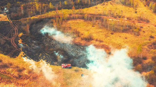 Aerial view of landscape