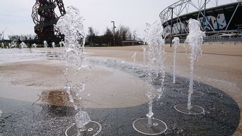 Close-up of water splashing fountain