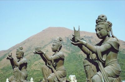 Low angle view of statue