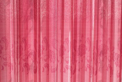 Full frame shot of pink curtain