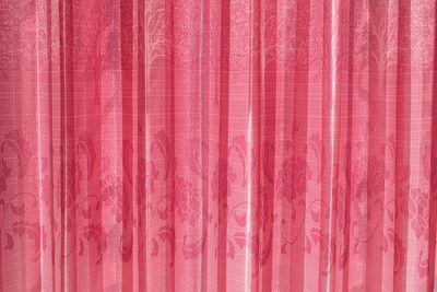 Full frame shot of pink curtain