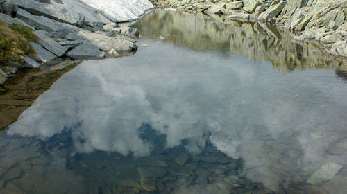 High angle view of lake