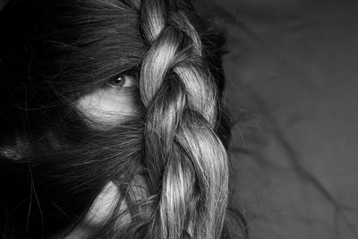 Close-up portrait of a woman