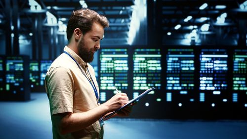 Young man using mobile phone