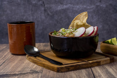 Close-up of potted plant on table