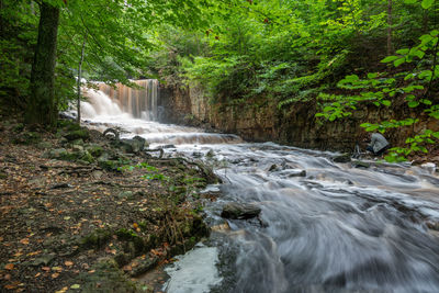 Waterfall in park at gräfsnäs