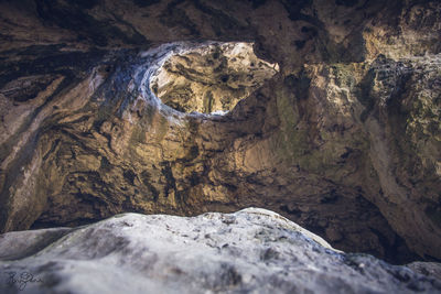 Rock formations in cave