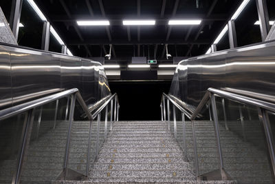 View of escalator