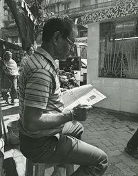 Man holding book