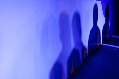 Close-up of blue wall