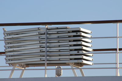 Low angle view of built structure against clear sky