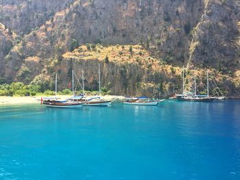 Sailboats in sea