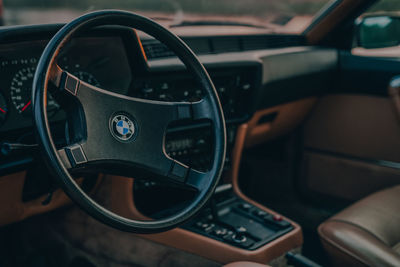 Close-up of vintage car