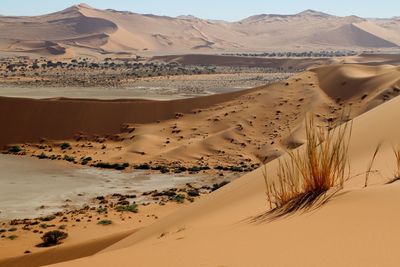 Scenic view of desert against sky