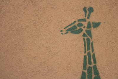 Shadow of man on wall