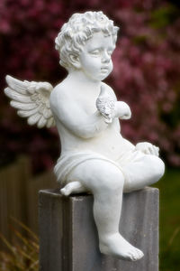 Close-up of angel statue