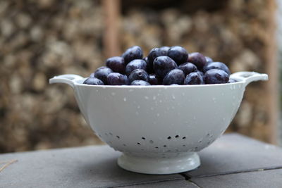 Close-up of bowl on table