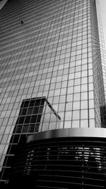 Low angle view of modern building against sky