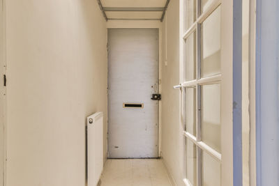 Closed door in corridor