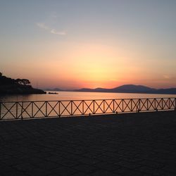 Scenic view of sunset over sea