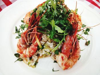 Close-up of salad in plate