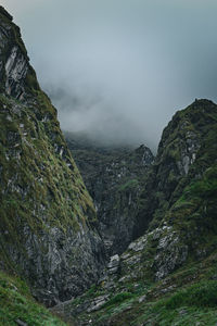 Scenic view of mountains against clear sky