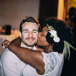 Portrait of couple at wedding