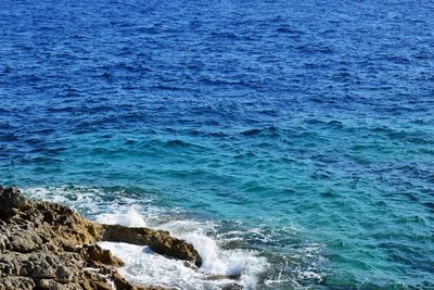 High angle view of sea