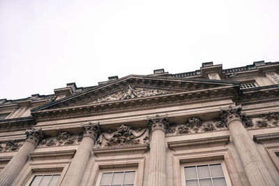 Low angle view of historical building against clear sky