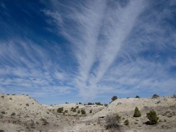 Panoramic view of desert against sky