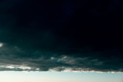 Low angle view of storm clouds in sky