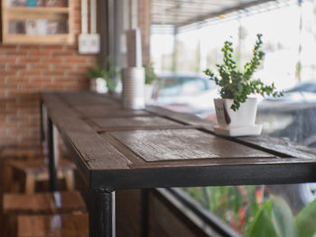 Close-up of laptop on table