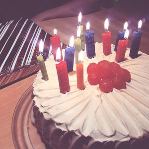 Close-up of birthday cake