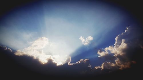 Low angle view of cloudy sky