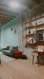 Empty chairs and table at home
