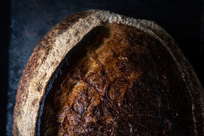 High angle view of bread