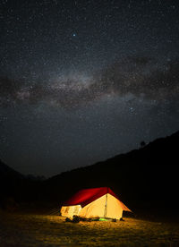 A camp under milkyway stars