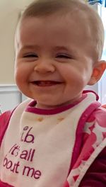 Close-up portrait of smiling boy