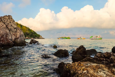 Scenic view of sea against sky