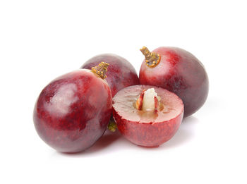 Close-up of apple against white background