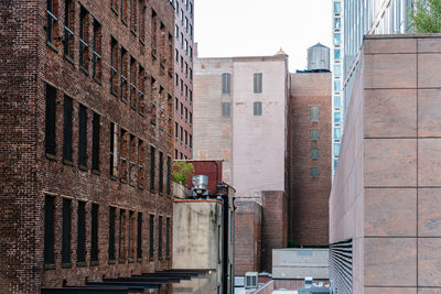 Low angle view of residential buildings against sky