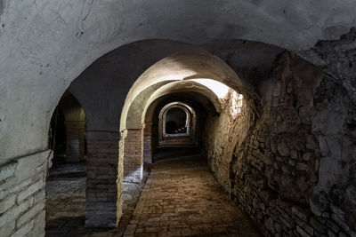 Archway in abandoned corridor