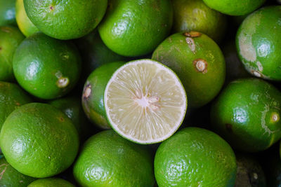 Full frame shot of oranges in market
