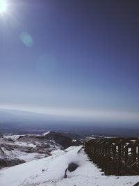 Scenic view of snow covered landscape