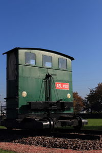 View of train on road