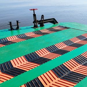 High angle view of swimming pool by sea