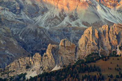 Aerial view of mountain range