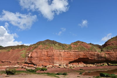 View of mountain against cloudy sky