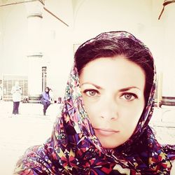 looking at camera